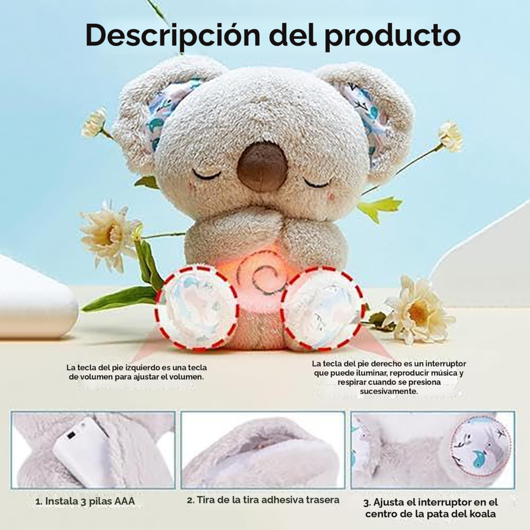 Peluche koala que respira